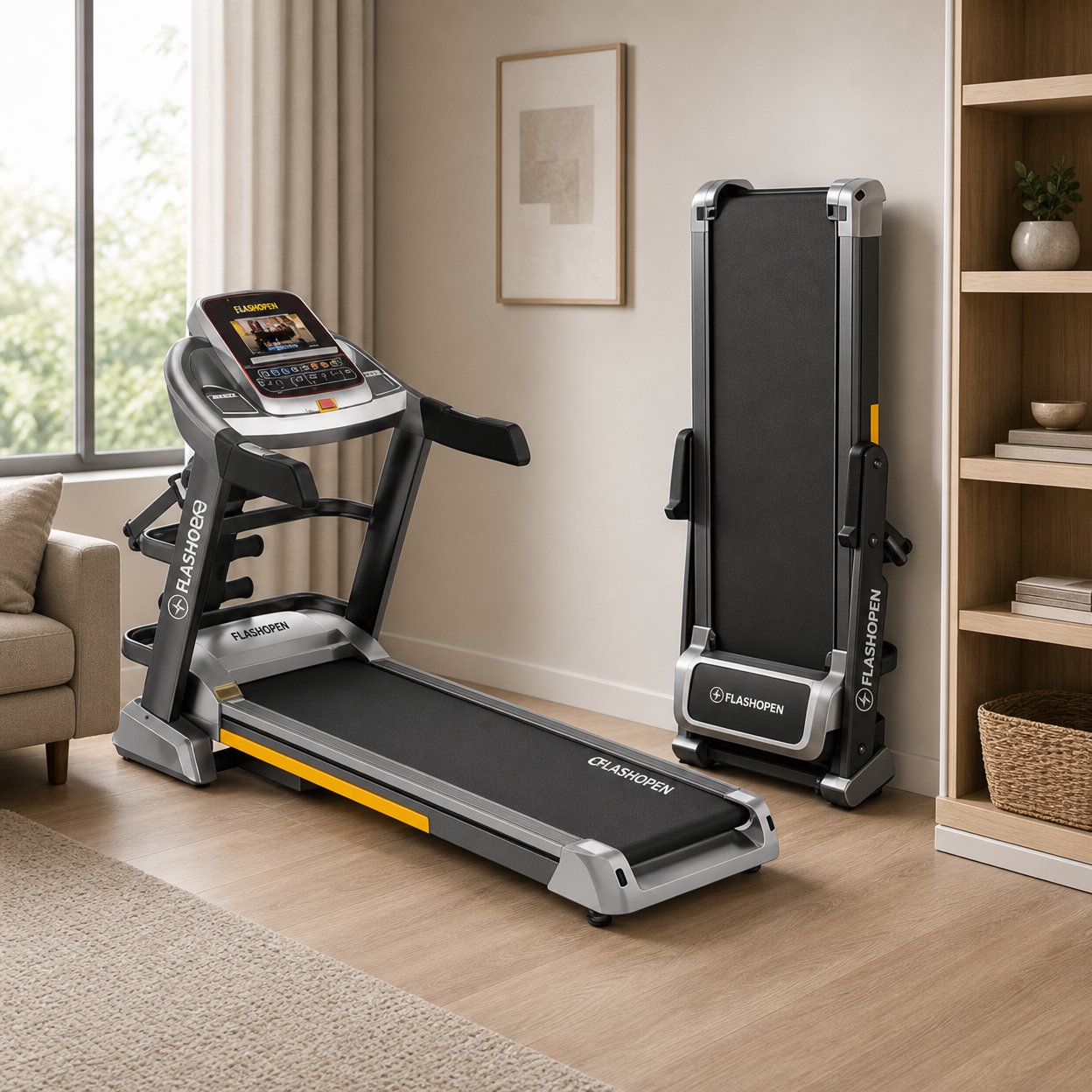Flashopen Eco Solar Assisted Treadmill